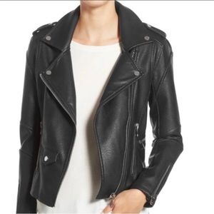 😎 NWT Nordstrom BLANK NYC Vegan Leather Moto Jacket XS